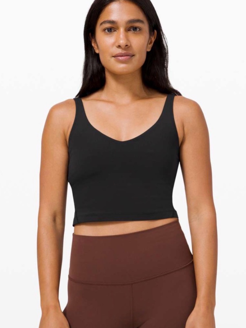 lululemon athletica Black Cropped V-Neck Tank